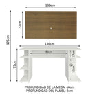 Escritorio Gamer Moderno + Panel para TV Hasta 50 Pulgadas