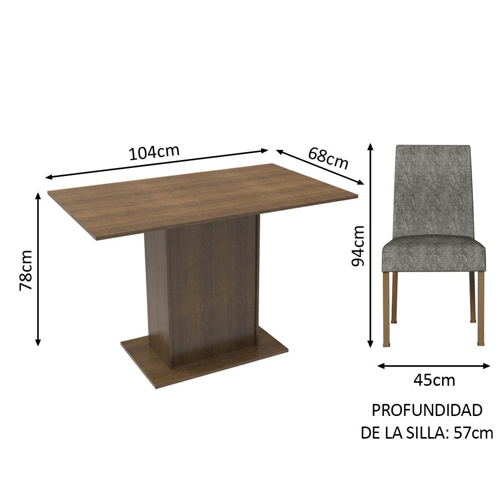 Juego de Comedor Manu con 2 Sillas