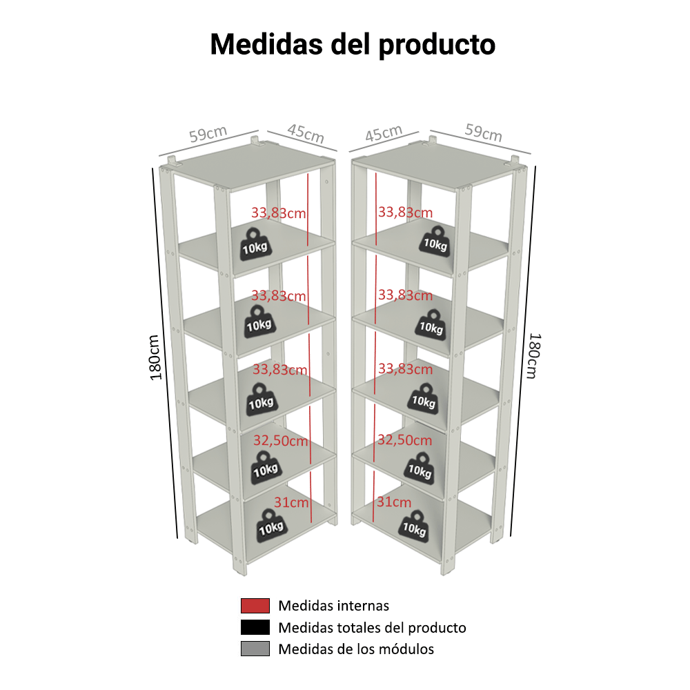 Armario Estante Organizador Multiuso de Esquina Madesa con 10 Niveles 118 cm Marrón/Negro