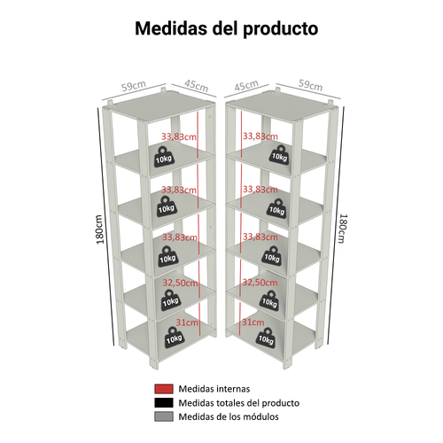 Armario Estante Organizador Multiuso de Esquina Madesa con 10 Niveles 118 cm Marrón/Negro