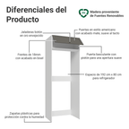 Mueble de Cocina para Nevera Vik 1 Puerta Abatible Blanco/Gris