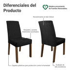 Kit 2 Sillas de Comedor Madesa 4255 Oxford