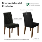 Kit 2 Sillas de Comedor Madesa 4256 Oxford