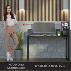 Escritorio de Oficina Industrial Madesa de 120 cm Marrón