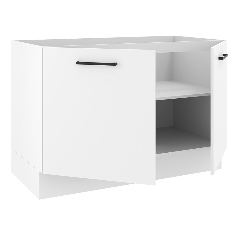 Mueble de Cocina Bajo Agata 1.20 m 2 Puertas Blanco