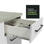 Mueble de Cocina Bajo Agata 80 cm 2 Cajones Blanco