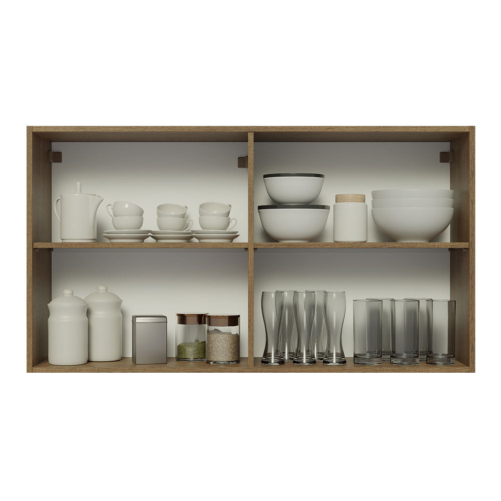 Mueble de Cocina Superior Glamy 1.20 Metros 2 Puertas Marrón