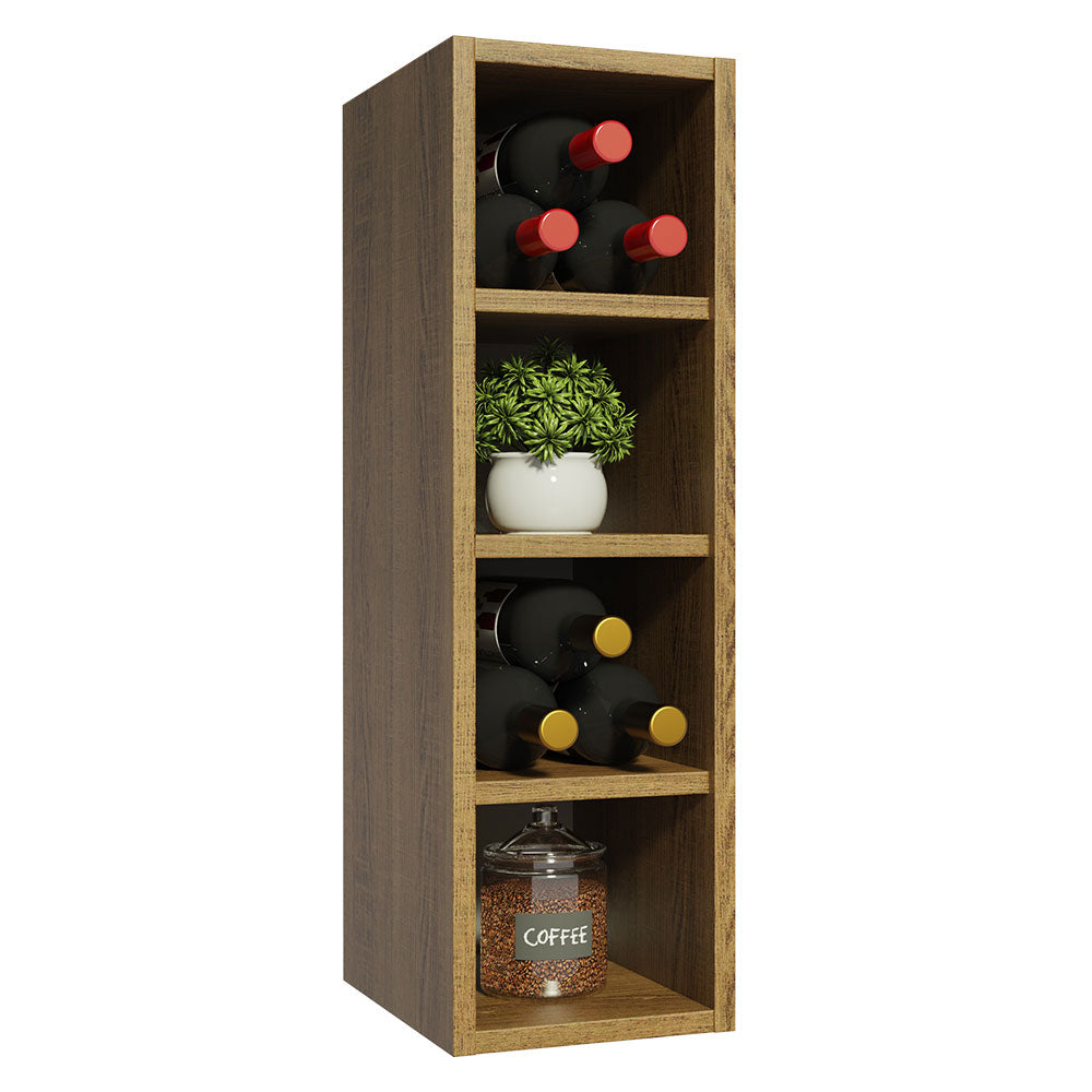 Mueble de Cocina Superior Portabotellas Glamy 4 Nichos 20 cm