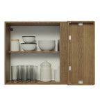 Mueble de Cocina Superior de Esquina Glamy 1 Puerta Marrón/Negro