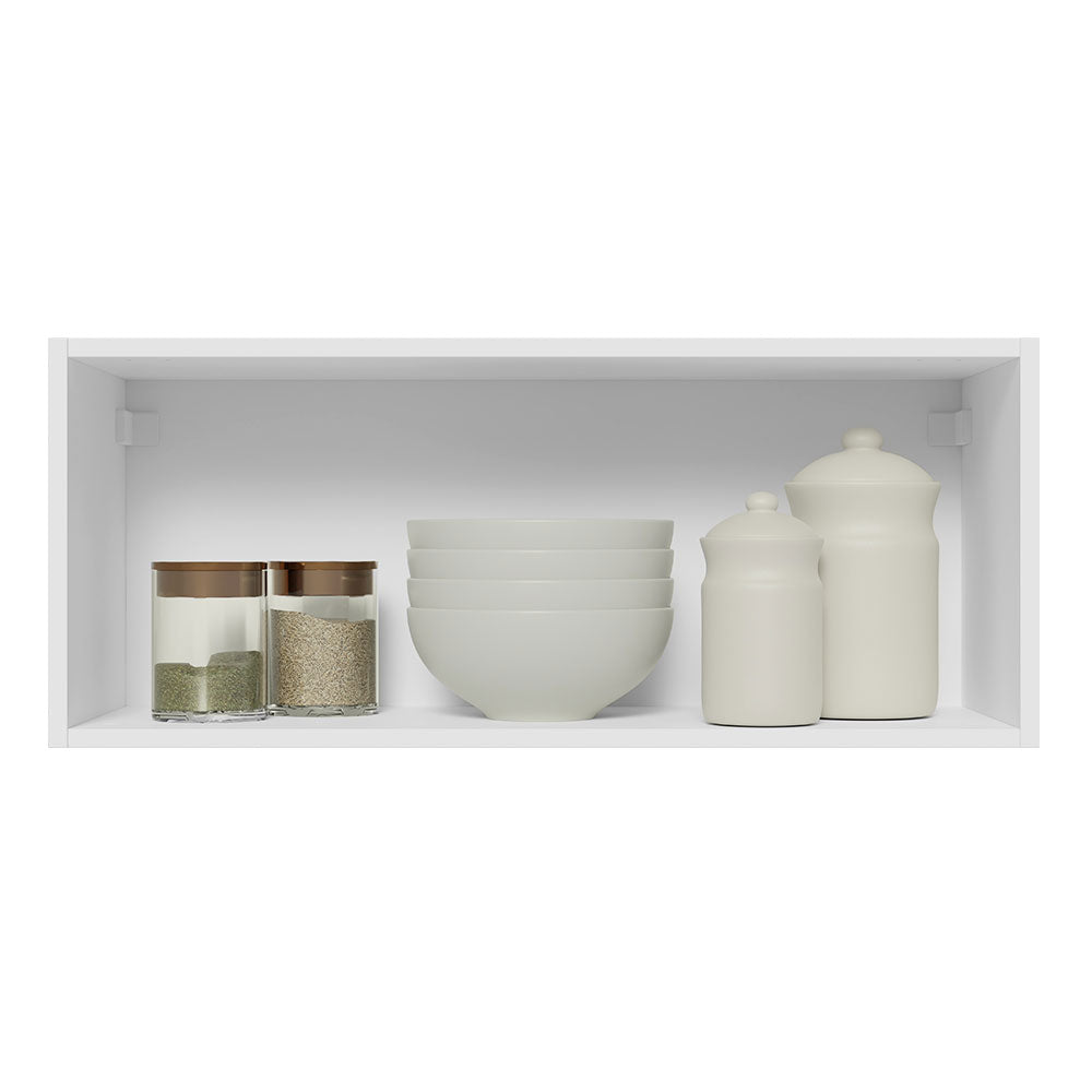 Mueble de Cocina Superior Madesa Glamy 80 cm 1 Puerta Abatible Blanco/Negro