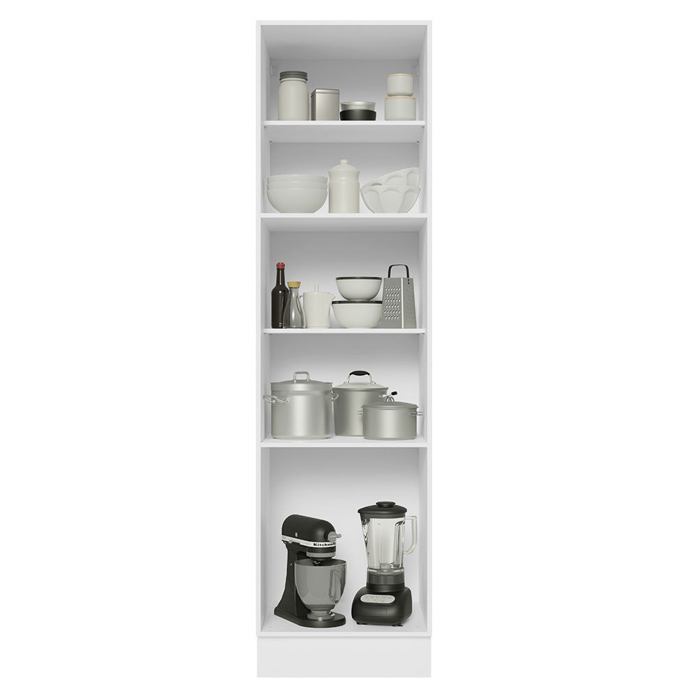 Mueble de Cocina Armario Vertical Glamy 3 Puertas Blanco/Marrón