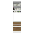 Mueble de Cocina para Hornos Glamy 60 cm Blanco/Marrón