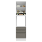 Mueble de Cocina para Hornos Vik 60 cm Blanco/Gris