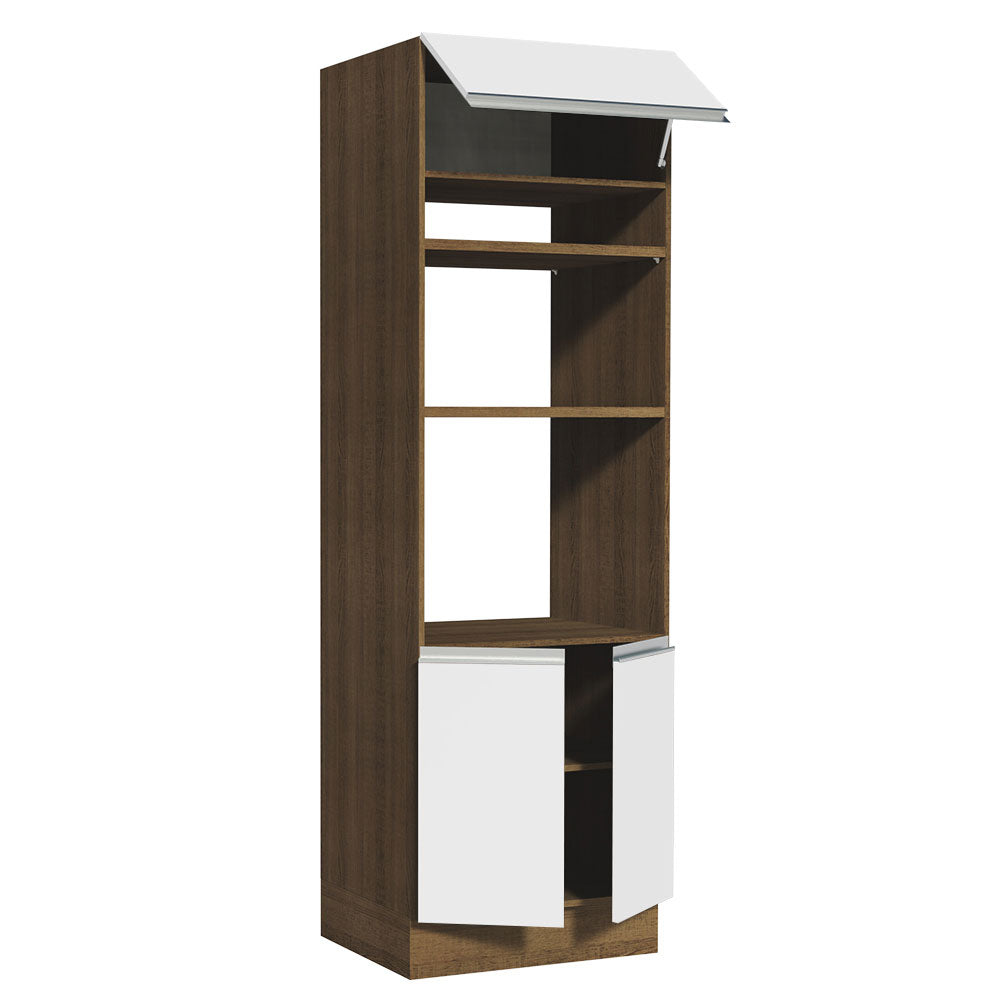 Mueble de Cocina para Hornos Glamy 70 cm Marrón/Blanco