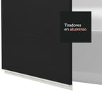 Mueble de Cocina para Nevera Glamy 1 Puerta Abatible Blanco/Negro