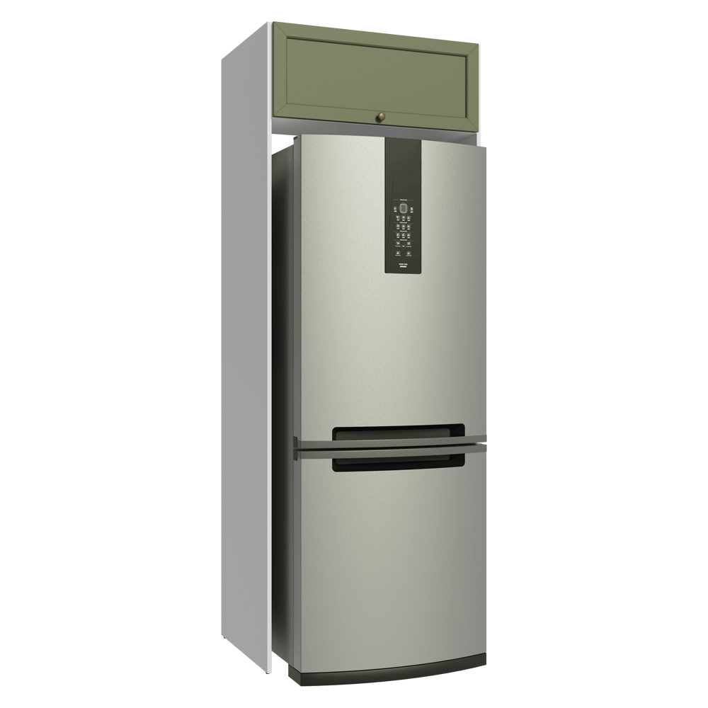 Mueble de Cocina para Nevera Vik 1 Puerta Abatible Blanco/Verde
