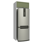 Mueble de Cocina para Nevera Vik 1 Puerta Abatible Blanco/Verde