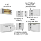 Cocina Integral de Esquina Agata 3.90 m Blanco 01