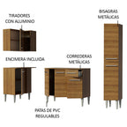 Cocina Integral de Esquina Emilly Song 2.60 m Marrón