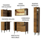 Cocina Integral de Esquina Emilly River 2.60 m Marrón