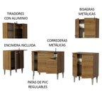 Cocina Integral de Esquina Emilly Open 2.90 m Marrón