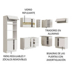 Cocina Integral de Esquina Glamy 4.20 m Blanco 01