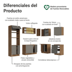 Cocina Integral de Esquina Vik 4.00 m Marrón/Gris 02