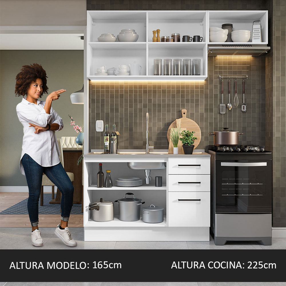 Cocina Integral Agata 1.80 Metros Blanco 09