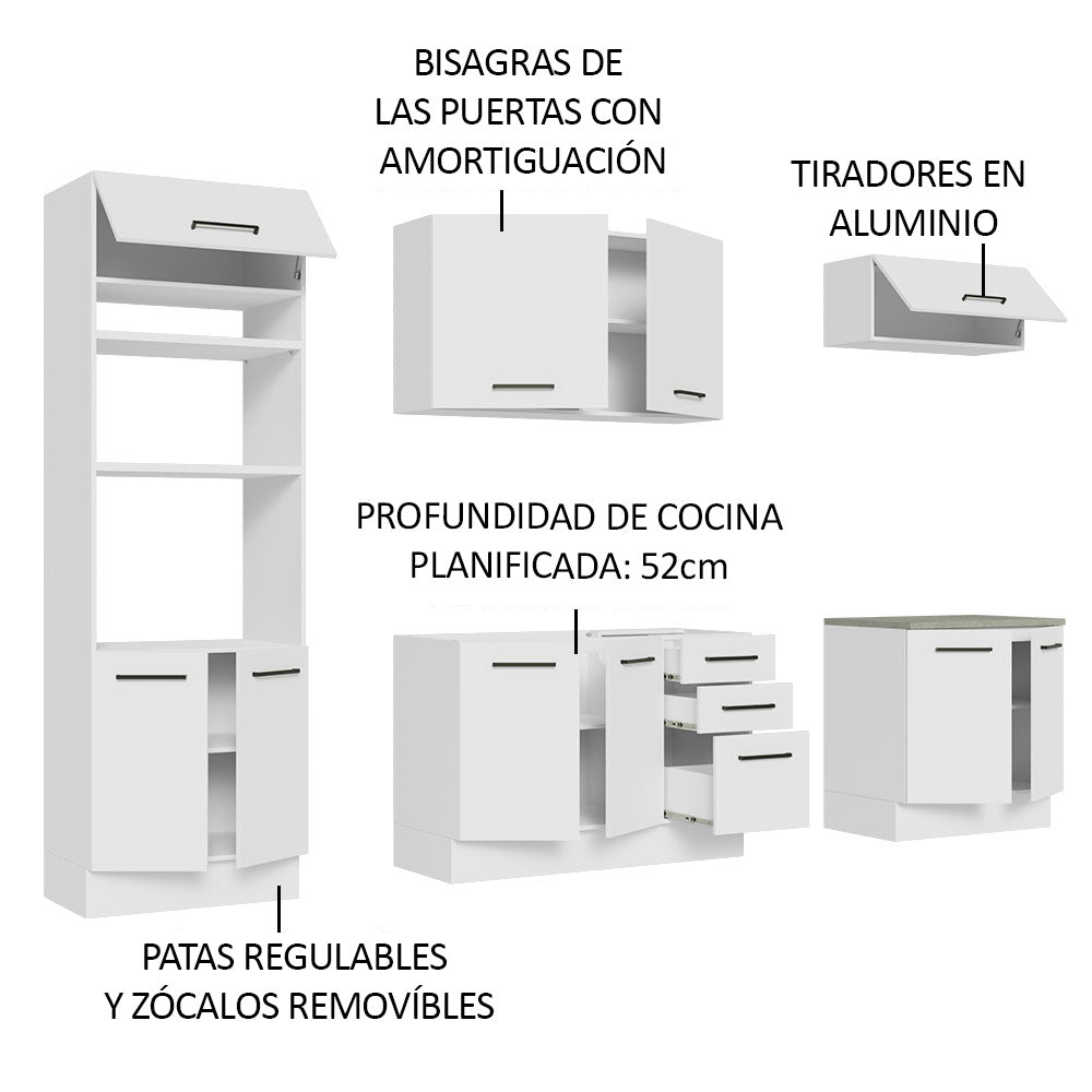 Cocina Integral Agata 2.70 Metros Blanco 01