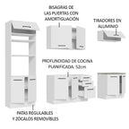 Cocina Integral Agata 2.70 Metros Blanco 01