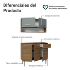 Cocina Integral Compacta Emilly 1.05 m Marrón/Gris 03