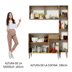 Cocina Integral Emilly Force 1.40 Metros Marrón 02