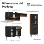 Cocina Integral Emilly 2.30 m con Mesón de Acero 10