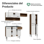 Cocina Integral Emilly 2.30 m con Mesón de Acero 10