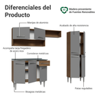 Cocina Integral Emilly 2.30 m con Mesón de Acero 10
