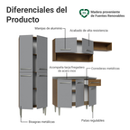 Cocina Integral Emilly 2.30 m con Mesón de Acero 12