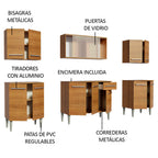 Cocina Integral Emilly Wind 2.30 Metros Marrón