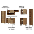 Cocina Integral Emilly Joy 3.25 Metros Marrón