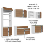 Cocina Integral Glamy 3.10 Metros Blanco/Marrón 02
