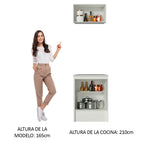 Kit Mueble de Cocina Superior y Mueble Bajo Topazio 60 cm