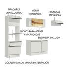 Cocina Integral Diamante 2.40 m con Encimera Blanco 02