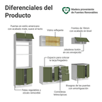 Cocina Integral Vik 2.70 Metros Blanco/Verde 02