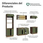 Cocina Integral Vik 2.70 Metros Marrón/Verde 02