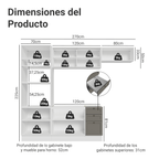 Cocina Integral Vik 2.70 Metros Blanco/Gris 03