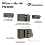 Cocina Integral Vik 2.80 m con Encimera MarrónGris 01