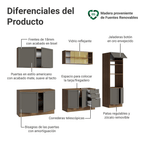 Cocina Integral Vik 3.10 Metros Marrón/Gris 01