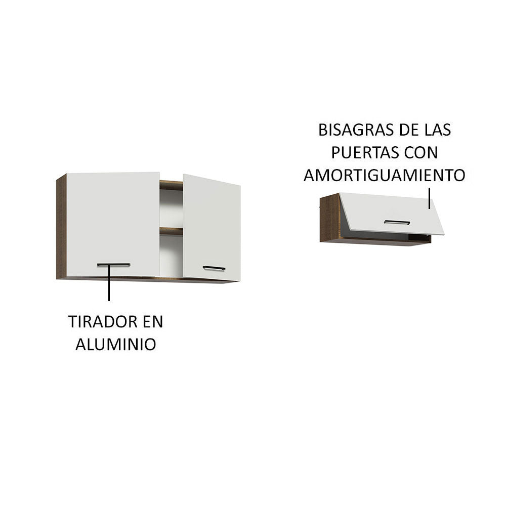 Kit 2 Gabinetes Superior de Almacenamiento para Garaje Multiuso 200 cm