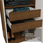 Closet Venus 8 Puertas 4 Cajones 2 Barrales MarrónBlanco