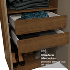 Closet Venus 8 Puertas 4 Cajones 2 Barrales MarrónCrema