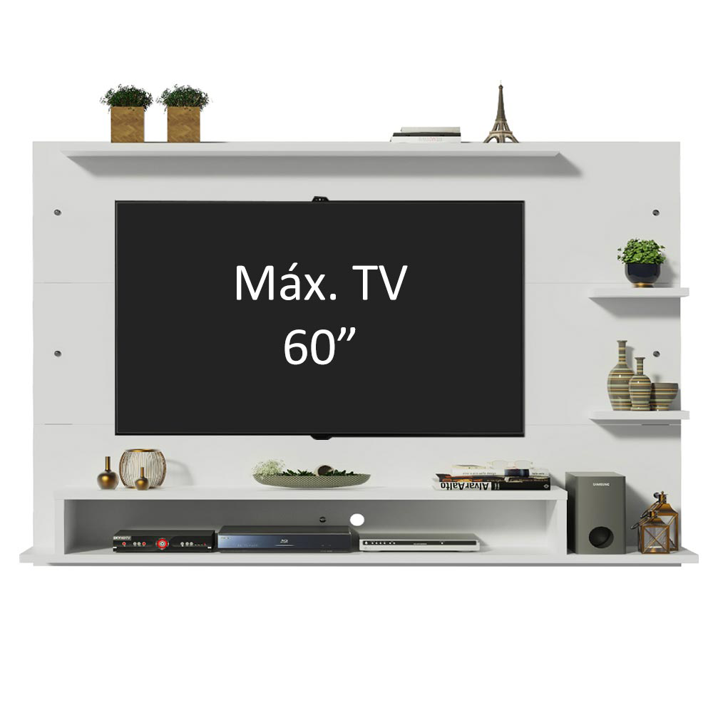 Centro de Entretenimiento Panel para TV Alfa Hasta 60 Pulgadas Blanco
